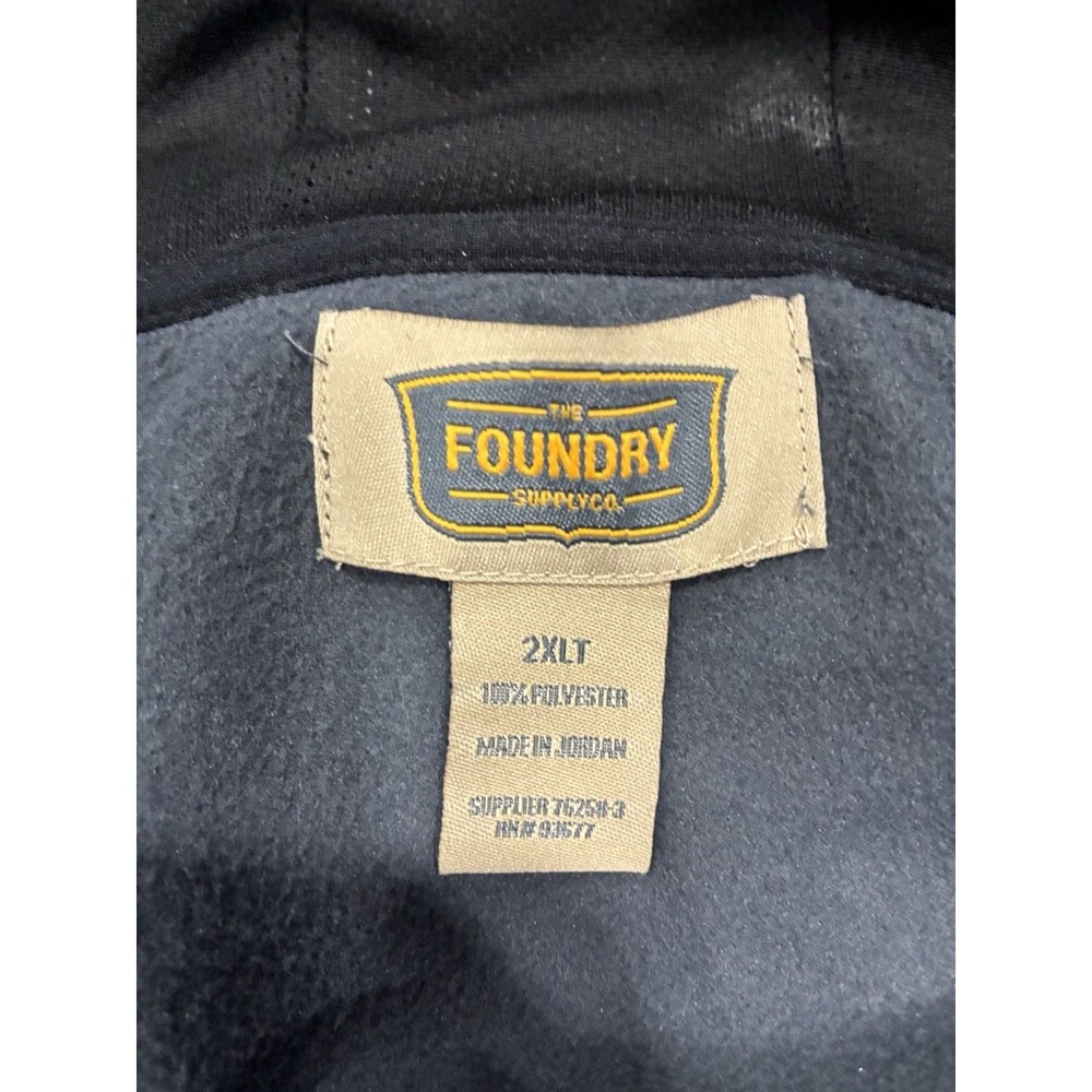 Foundry Supply Co. Men's 2XLT Full Zip Athletic Hoodie Quick Dri Sweatshirt - Picture 4 of 4